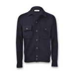 Gran Sasso - Button Through Knitted Jacket in Navy
