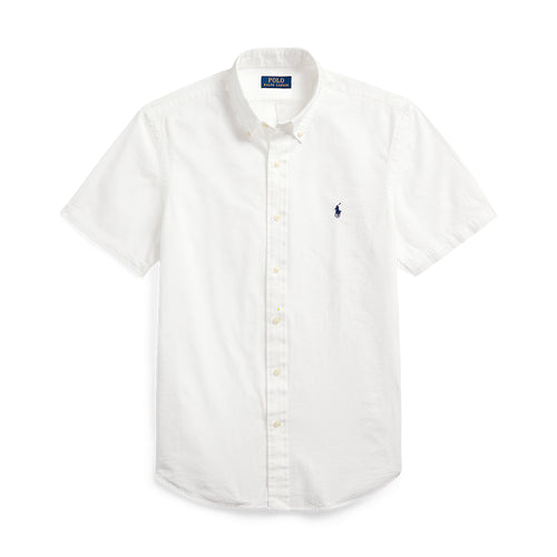 Ralph Lauren - Custom Fit Seersucker SS Shirt in White - Nigel Clare