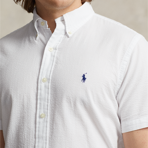 Ralph Lauren - Custom Fit Seersucker SS Shirt in White
