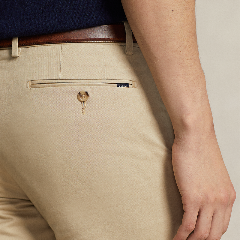 Ralph Lauren Stretch Slim Fit Chino Short in Beige Nigel Clare