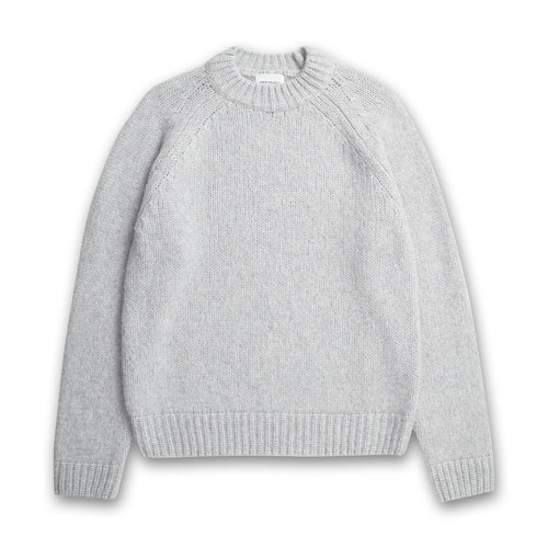 Norse Projects - Birger Wool Raglan Jumper in Light Grey Melange - Nigel Clare