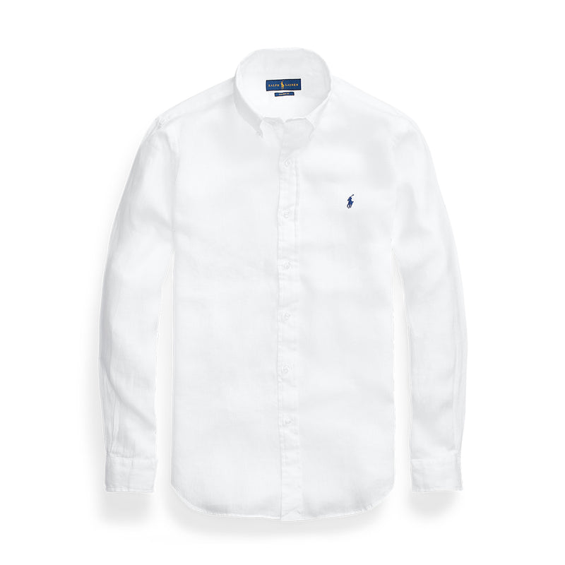 Ralph Lauren - Custom Fit Linen Shirt in White Nigel Clare Ralph Lauren - Custom Fit Linen Shirt in White Nigel Clare