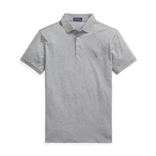 Ralph Lauren - Custom Slim Fit Soft Cotton Polo Shirt in Grey - Nigel Clare