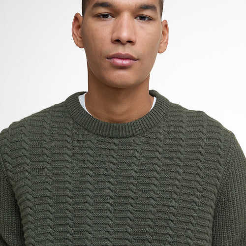 Barbour - Cleveland Crew Neck Jumper in Dark Green