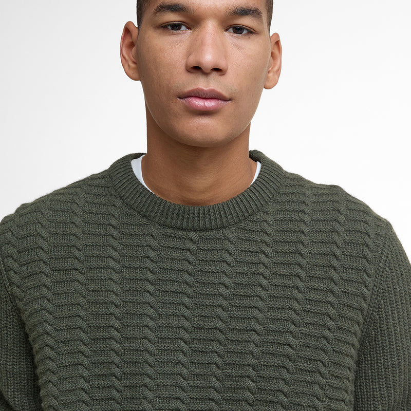 Barbour - Cleveland Crew Neck Jumper in Dark Green