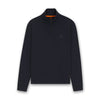 Boss Orange - Zetrust Zip Neck Sweatshirt in Dark Blue