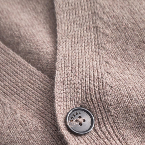 Norse Projects - Merino Lambswool Cardigan in Clay