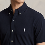 Ralph Lauren - Featherweight Mesh SS Shirt in Navy - Nigel Clare