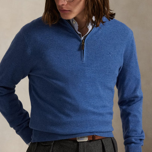 Ralph Lauren - Wool Quarter-Zip Sweater in Blue