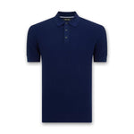 Remus - Slim Fit Micro Braid Polo in Navy