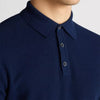 Remus - Slim Fit Micro Braid Polo in Navy