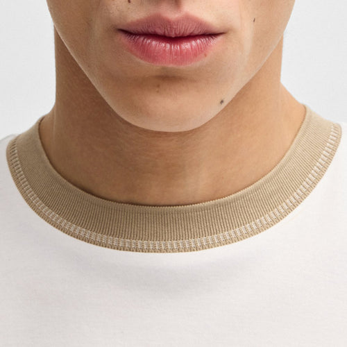 Boss - H-Tessler Collar Stripe T-Shirt in White