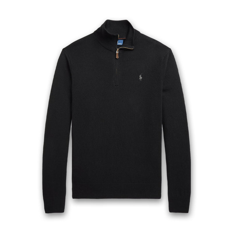 Ralph Lauren - Wool Quarter-Zip Sweater in Black