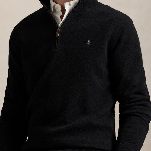 Ralph Lauren - Wool Quarter-Zip Sweater in Black