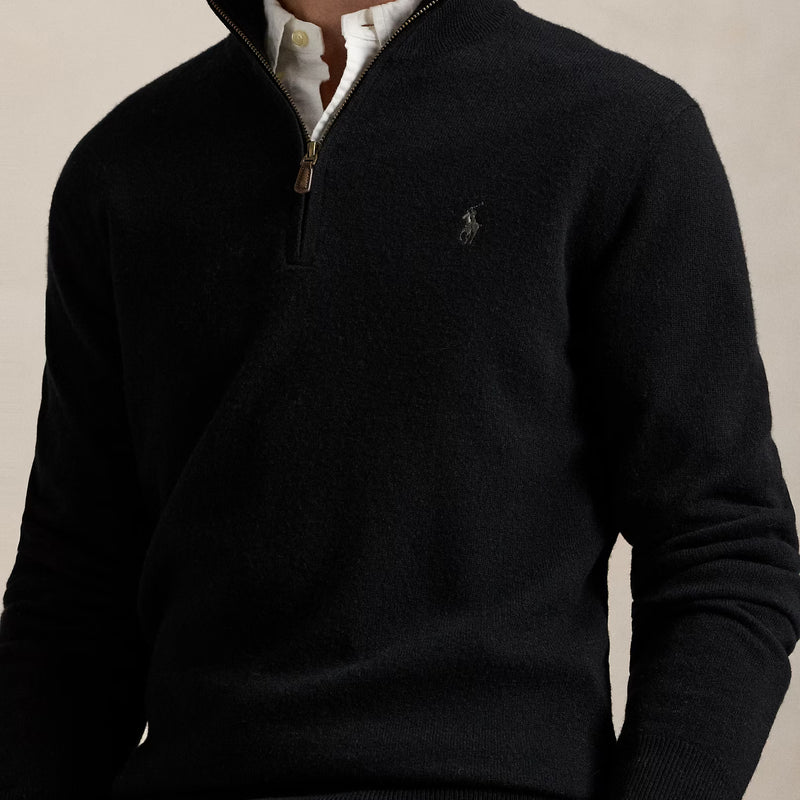 Ralph Lauren - Wool Quarter-Zip Sweater in Black