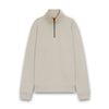 Boss Orange - Zetrust Zip Neck Sweatshirt in Light Beige