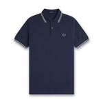 Fred Perry - Twin Tipped Polo in Dark Airforce