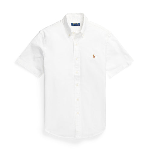 Ralph Lauren - Custom Fit SS Oxford Shirt in White - Nigel Clare