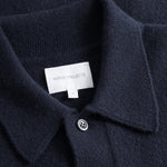 Norse Projects - Merino Lambswool Polo in Dark Navy - Nigel Clare