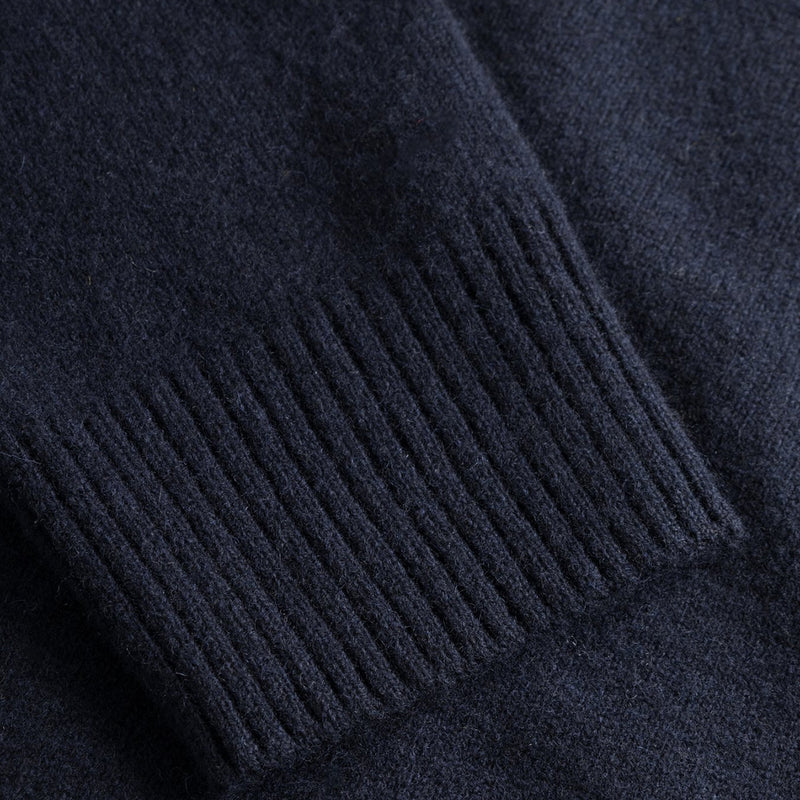 Norse Projects - Merino Lambswool Polo in Dark Navy - Nigel Clare