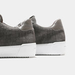 Android Homme - Zuma Caiman Croc Trainers in Charcoal