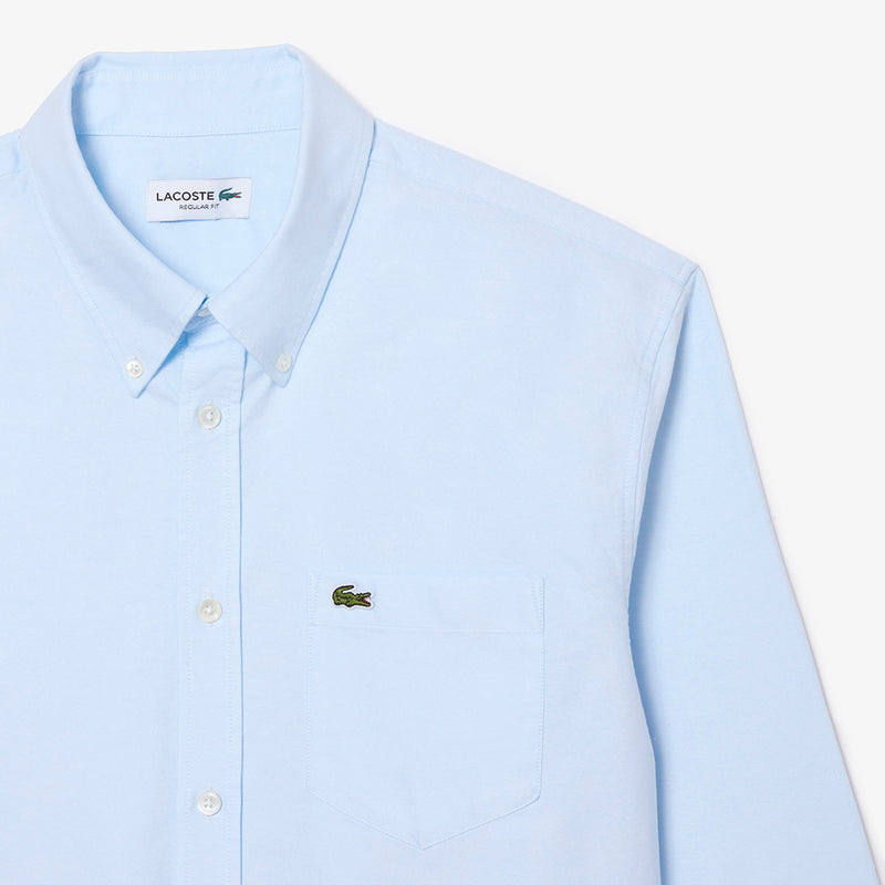 Lacoste - Regular Fit Oxford Shirt in Pale Blue