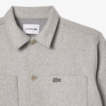 Lacoste - Oversized Flannel Overshirt in Grey