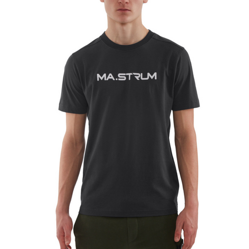 MA.STRUM - Chest Print T-Shirt in Jet Black - Nigel Clare