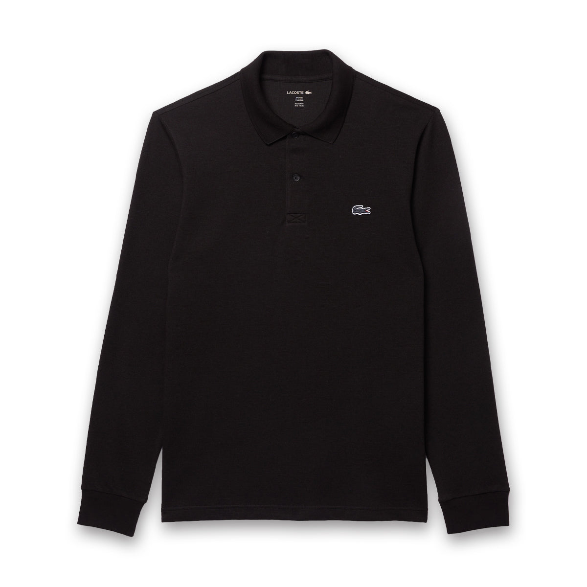 Lacoste Regular Fit LS Polo in Black Nigel Clare