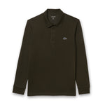 Lacoste - Regular Fit LS Polo in Dark Khaki Green