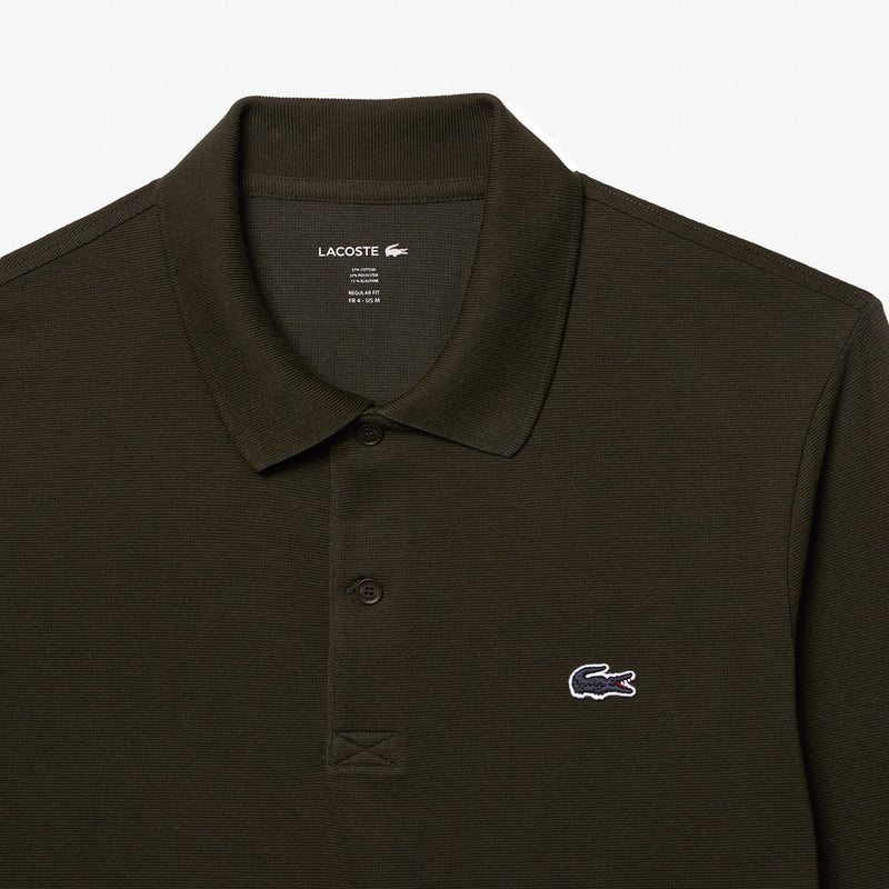 Lacoste - Regular Fit LS Polo in Dark Khaki Green