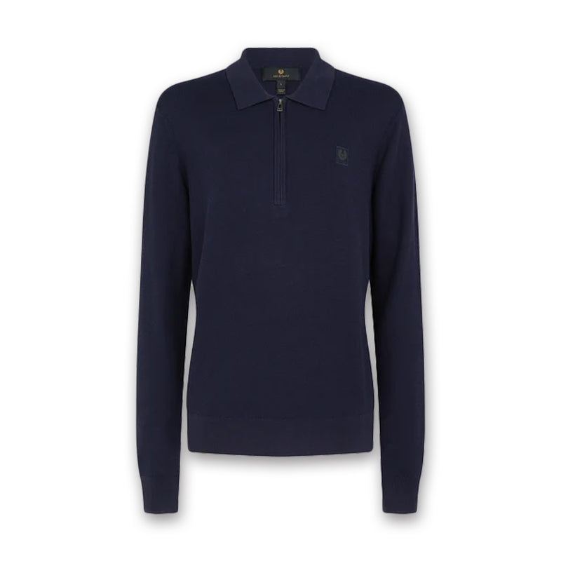 Belstaff - Drift Knitted Polo in Dark Ink
