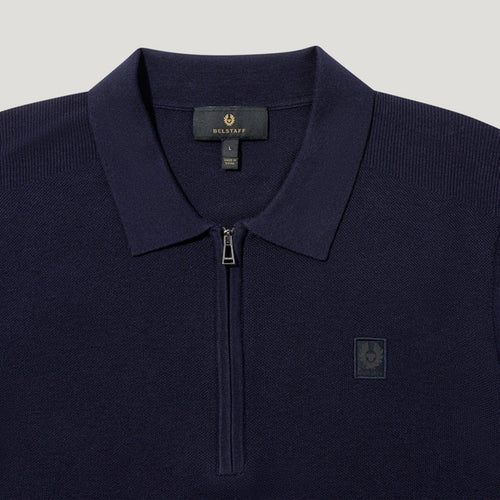 Belstaff - Drift Knitted Polo in Dark Ink