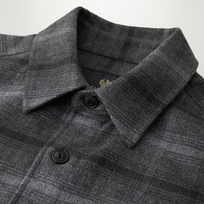 Belstaff - Fallgate Check Shirt in Dark Charcoal