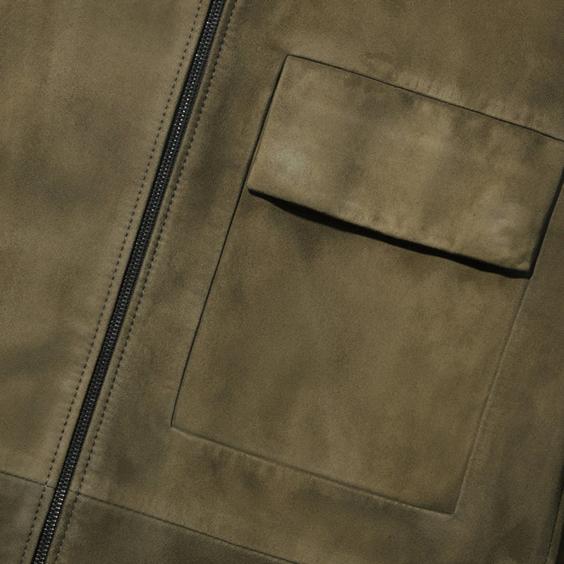 Belstaff - Frame Suede Overshirt in Army Olive