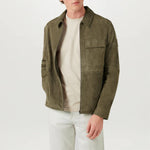 Belstaff - Frame Suede Overshirt in Army Olive