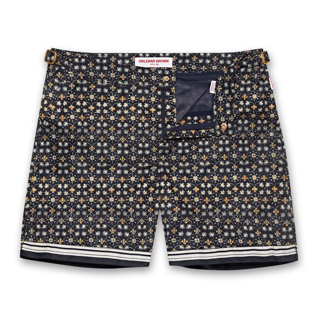 Orlebar Brown - Bulldog Fiore Swim Shirts in Night Iris - Nigel Clare