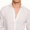 Orlebar Brown - Giles Linen LS Shirt in White - Nigel Clare