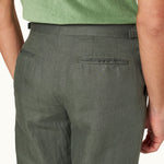 Orlebar Brown - Griffon Linen Trousers in Light Kombu - Nigel Clare