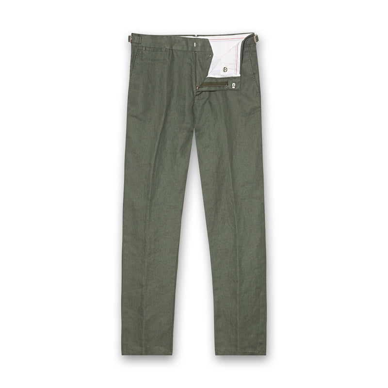 Orlebar Brown - Griffon Linen Trousers in Light Kombu - Nigel Clare