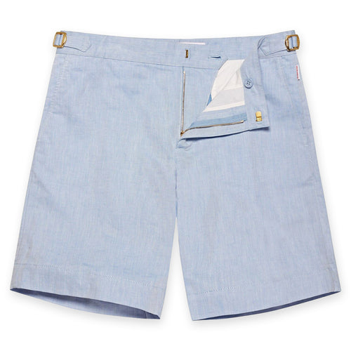 Orlebar Brown - Harrop Linen Shorts in Light Blue - Nigel Clare