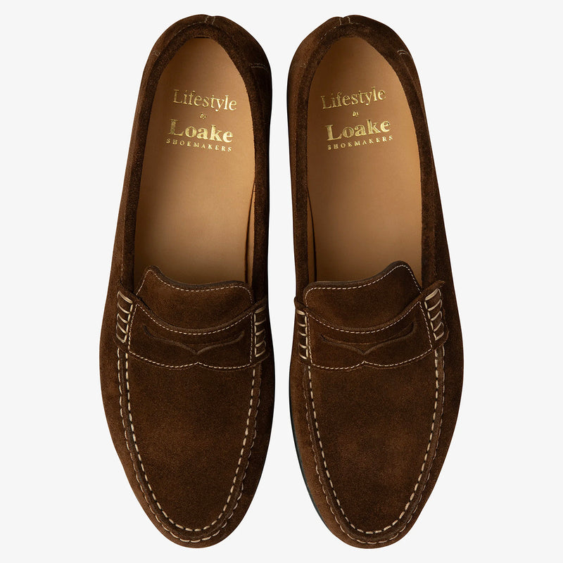 Loake - Jefferson Loafer in Brown Suede