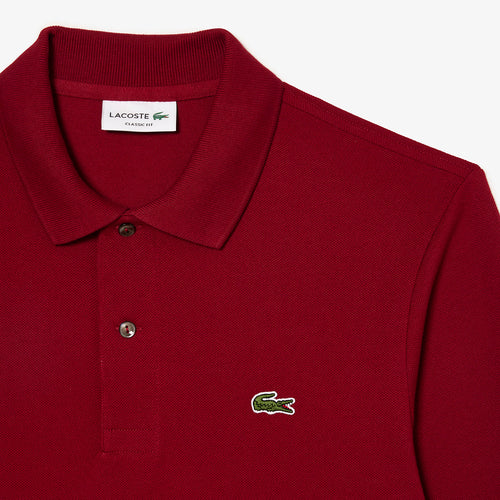 Lacoste - Classic Fit LS Polo in Bordeaux