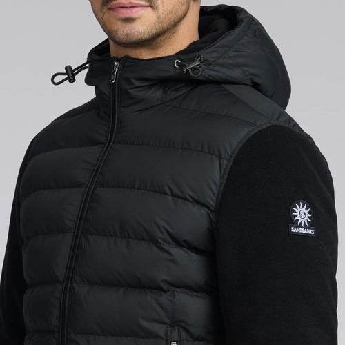 Sandbanks - Qutlander Polar Fleece Hybrid Jacket in Black