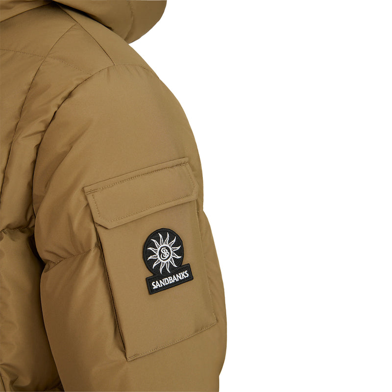 Sandbanks - Alpha Puffer Jacket in Desert Sand