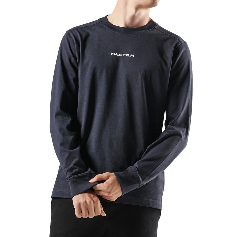 Mastrum - LS Print Tee in Ink Navy