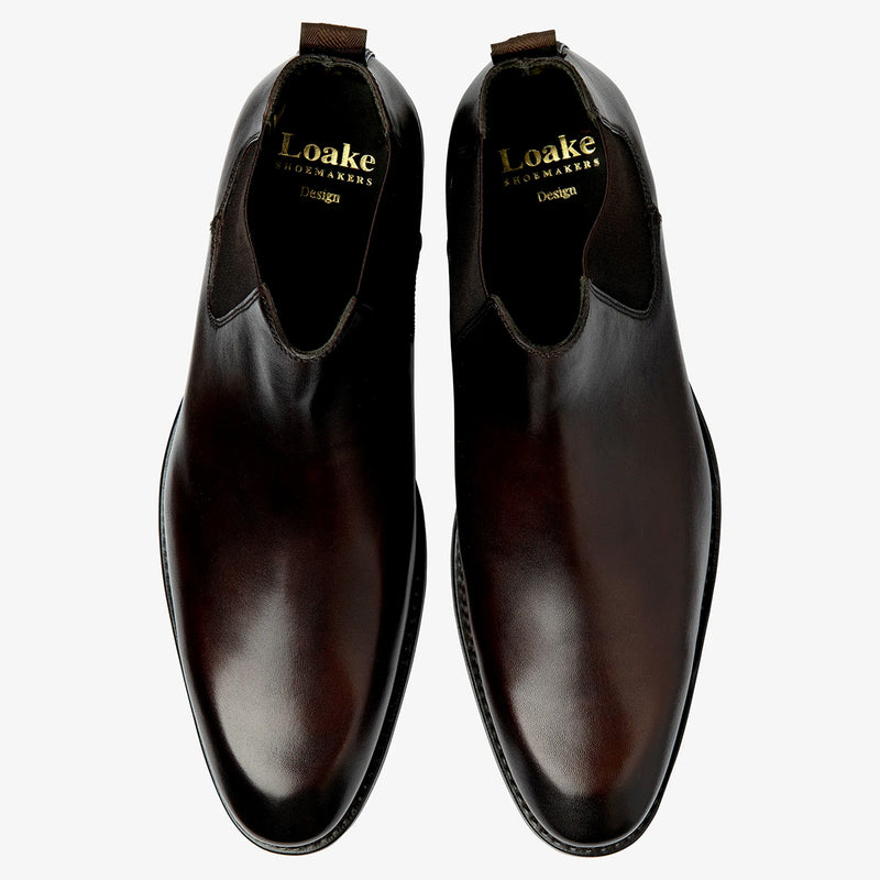Loake - McBride Chelsea Boot in Dark Brown