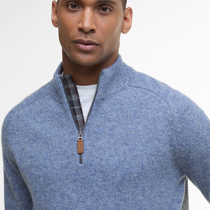 Barbour - Talder Half Zip Sweater in Bluestone