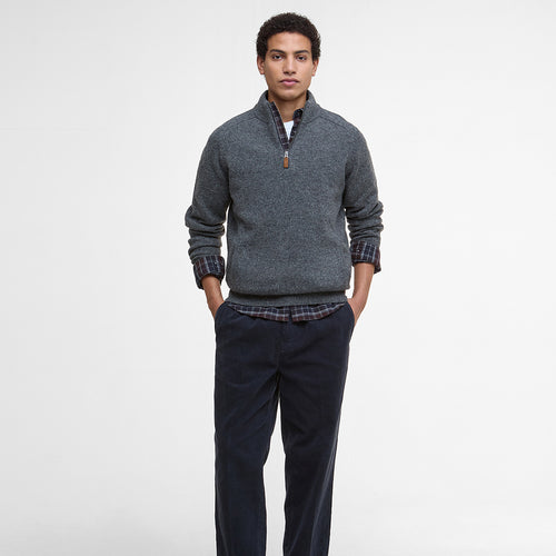 Barbour - Talder Half Zip Sweater in Charcoal