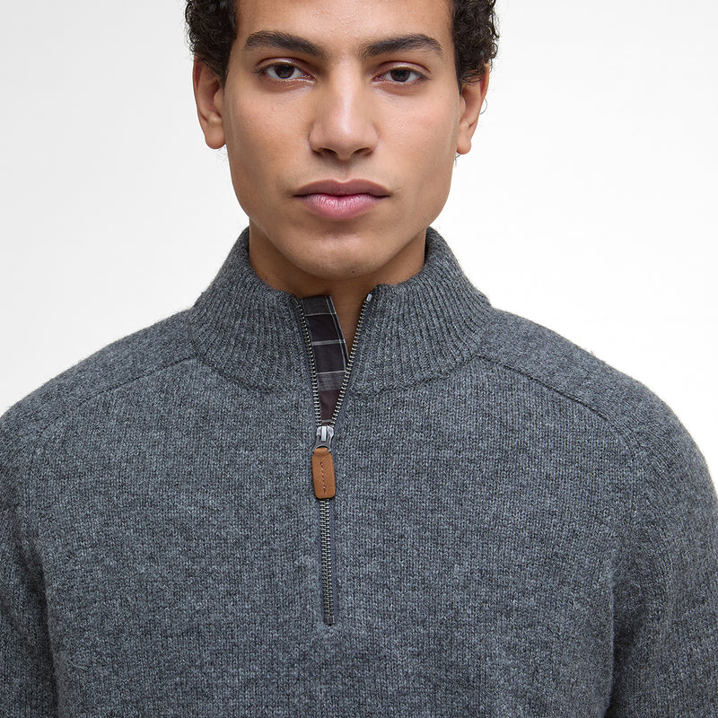 Barbour - Talder Half Zip Sweater in Charcoal - Nigel Clare